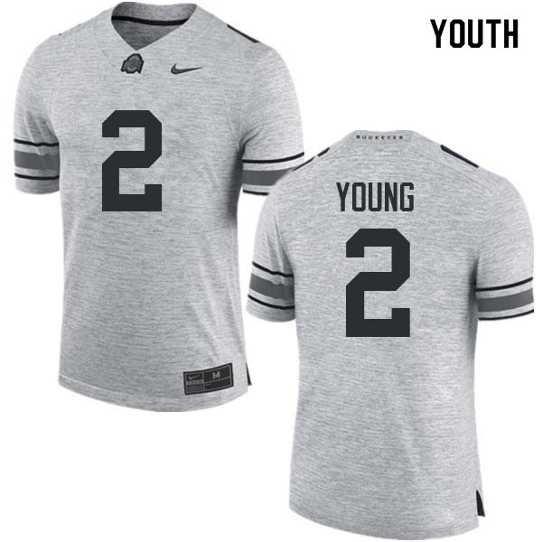 Ohio State Buckeyes #2 Chase Young Youth Stitched Jersey Gray